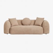 Sofa 3-osobowa Z Szenilu Coco Gruba Tkanina Szenilowa Latte Brown - Sklum