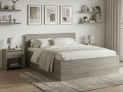 Łóżko SOFIA 120 x 200 cm, dąb truflowy Stelaż: Ze stelażem listwowym rolowanym elastycznym, Materac: Materac Coco Maxi 20 cm