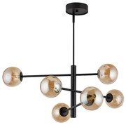 Żyrandol na drążku ORO 6xG9/12W/230V czarny/złoty