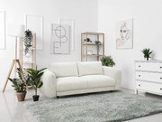 Sofa prosta z tkaniny Chenille "Saint Germain S" – 3-osobowa – beżowa