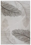 Dywan nowoczesny 3D Anett piórka beżowy 80 cm x 150 cm