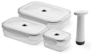Zestaw 3 pojemników próżniowych na żywność z pompką Compactor Food Saver