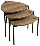 Stolik do odkładania Lenny Walnut, 3 szt.