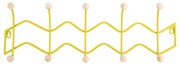 Żółty metalowy wieszak ścienny 61 cm Zig Zag – PT LIVING