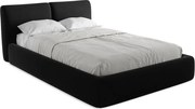 Łóżko 160 x 228 - z weluru - czarny - HOKU