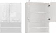 Szafka Pola MINI DK | Biały Połysk| 64x30x90 cm | Szafka Łazienkowa  Wisząca