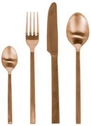 Sztućce ze stali nierdzewnej w kolorze miedzi 16 szt. Kelda – Kave Home