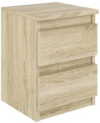Szafka nocna BASIC 2 szuflady – Dąb Sonoma | 30x41x30 cm