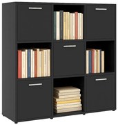 Czarny kwadratowy regał na książki E4-S08