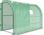 Outsunny Szklarnia ogrodowa z pokrywą z folii, odporna na UV, 3 poziomy, drzwi na zamek błyskawiczny, Zielona