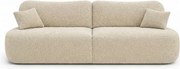 Sofa AVERIO Rozkładana Dwuosobowa Beżowa Boucle Japandi