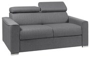 Kanapa 2-osobowa z ekspresowym mechanizmem rozkładania z tkaniny VIZIR - Kolor: szary - Miejsce do spania: 120 cm - Materac 22 cm