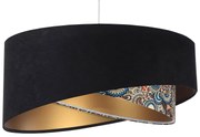 Czarno-złota lampa wisząca z wzorem - EX997 S0-C09
