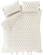 Biała pościel dwuosobowa 200x200 cm Woodblock Floral – Pineapple Elephant