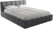 Łóżko 180 x 228 - z weluru - stalowy - NALU