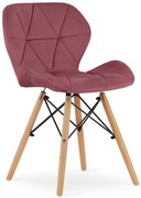 Welurowe krzesło nowoczesne ciemny róż K7-Z11