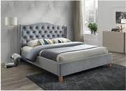 Łóżko ASPEN VELVET 160x200 szare