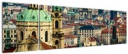 Obraz - Panorama Pragi (170x50 cm)