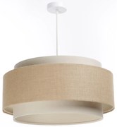 Lampa wisząca DOBLO 1xE27/60W/230V beż/krem na lince