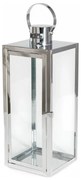 Dekoracyjna latarnia 49 cm, chrom błyszczący