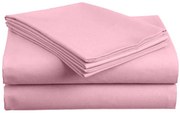 PrzytulneMieszkanie.pl Bawełniane prześcieradło LUX jasnoróżowe 220x240 cm