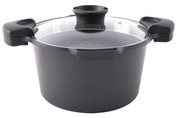 Garnek z powierzchnią nieprzywierającą Pfluon Granit i szklaną pokrywką Orion Pasta Grande, 5,5 l