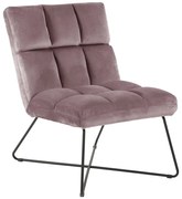 Różowy aksamitny fotel Alba – Actona