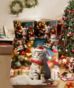 PrzytulneMieszkanie.pl PrzytulneMieszkanie.pl 3D Bawełniana pościel HOLLY PAWS kolorowa + poszewka na poduszkę 40x50 cm gratis Rozmiar pościeli: 70 x 90 cm | 140 x 200 cm