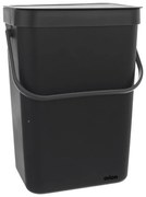 Czarny plastikowy kosz na śmieci 10 l – Orion