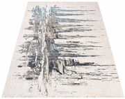 Nowoczesny bezowy dywan z frędzlami L3-N32