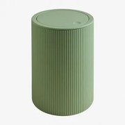 Kosz Na Śmieci Ozene Abs Z Pokrywą Zielony Lauerl - Sklum