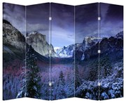 Parawan - Zimowe górskie krajobrazy (210x170 cm)