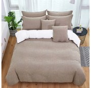 PrzytulneMieszkanie.pl PrzytulneMieszkanie.pl Kreponowa pościel TABULA beżowa + poszewka na poduszkę 40x50 cm Rozmiar pościeli: 70 x 90 cm | 140 x 200 cm