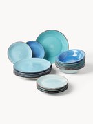 Komplet ręcznie malowanych naczyń Baita, dla 6 osób (18 elem.)