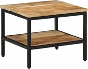 Surowy stół kawowy z litego drewna mango 45x45x35 cm z dużą przestrzenią do przechowywania