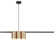 Lampa wisząca (listwa) GENESIS BLACK GOLD 5xGU10, złota, na poziomej listwie