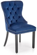 Krzesło tapicerowane MIYA VELVET granatowe HALMAR