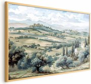Plakat Pejzaż z polami 30x21 cm z ramą złotą bez marginesu ARTGEIST B