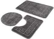 Grafitowy miękki komplet dywaników łazienkowych N1-C92