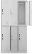 Szafa socjalna 6-skrytkowa Igor 90x45x185 cm szara
