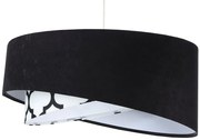 Czarno-biała welurowa lampa wisząca - EX997 W0-A11