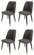 Zestaw krzeseł do jadalni Hugo Anthracite, 4 szt.