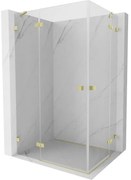 Mexen Lunar Duo kabina prysznicowa uchylna lewa 75 x 70 cm, transparent, złota szczotkowana - 834-075L-070P-55-00