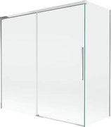 Mexen Rox parawan nawannowy 2-skrzydłowy rozsuwany 160 + 70 x 150 cm, transparent, chrom - 8C9-160-070-01-00