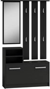 Czarny zestaw mebli z lustrem do przedpokoju E8-T94