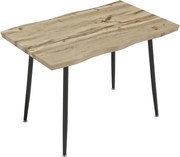 HOMCOM Stół jadalny dla 4 osób, 110 cm Nordycki prostokątny stół kuchenny ze stalowymi nogami do salonu i jadalni, dąb | Aosom PL