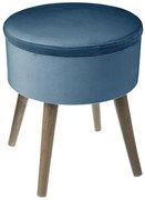 Taboret welurowy ze schowkiem TESS