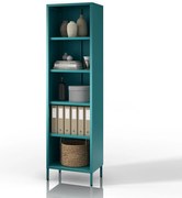 Regał na książki MARIO, 500 x 1800 x 350 mm, Modern: morski