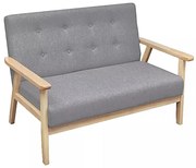 Jasnoszara sofa 2-osobowa P1-C44