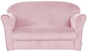 Jasnoróżowa aksamitna sofa dla dzieci 78 cm Lil Sofa – Roba
